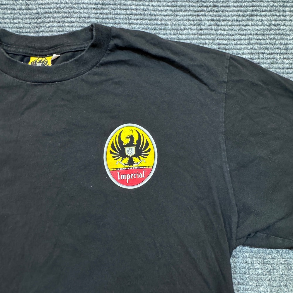 Imperial Cerveza Costa Rica Beer T-Shirt XL Black Graphic Short Sleeve